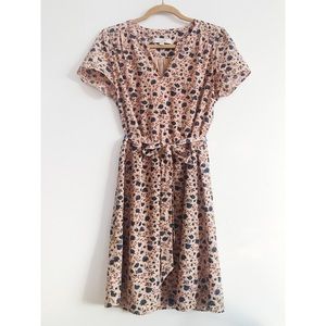 LOFT Nude Floral dress.